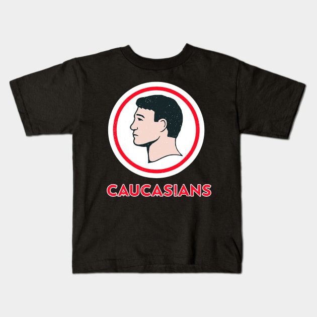 Caucasians Funny Vintage Caucasians Kids T-Shirt by masterpiecesai